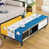 Nordic cotton and linen tea table cloth cover waterproof and dustproof living room table fabric TV cabinet rectangular table cloth cover