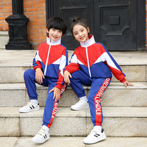 Primary school uniforms spring and autumn suits for womens childrens sports class uniforms
