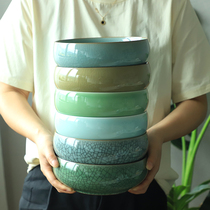 Large Number Tea Cup Wash Home Tea Bowl Pen Wash Ashtrays Fruit Shell Cylinder Dragon Springs Green Porcelain Korn Tea With Ceramic Wash Water Spittoon