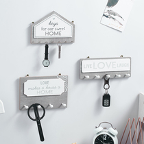 Nordic ins porch creative adhesive hook-free entrance door key hanger home room wall rack