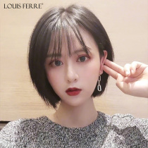 LOUIS FERRE wig female short hair real hair wave wave round face collarbone long hair real hair silk wig set
