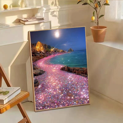 Пейзаж Алмаз живопись 2023 Новая спальня гостиной красивая красивая красивая кирпичная кросс -ход простой алмаз 5d