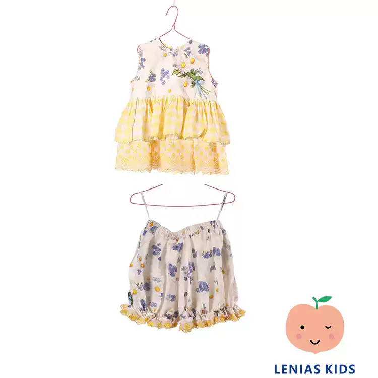 lenias LN家 意大利 Pero 23SS春夏 碎花衬衫+花边短裤