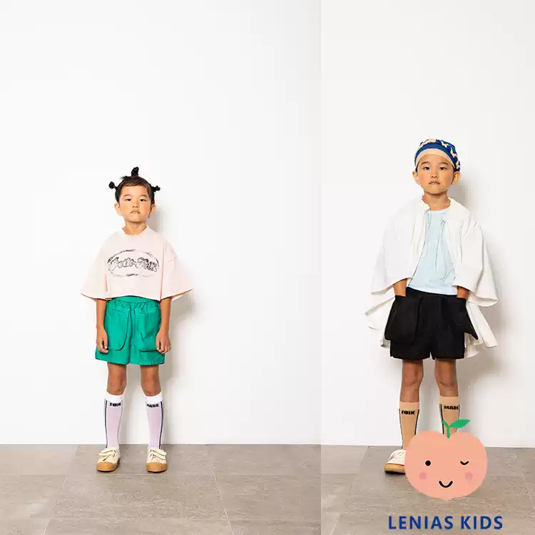 leniasLN家folk made21SS春夏 儿童两色选大口袋时尚短裤