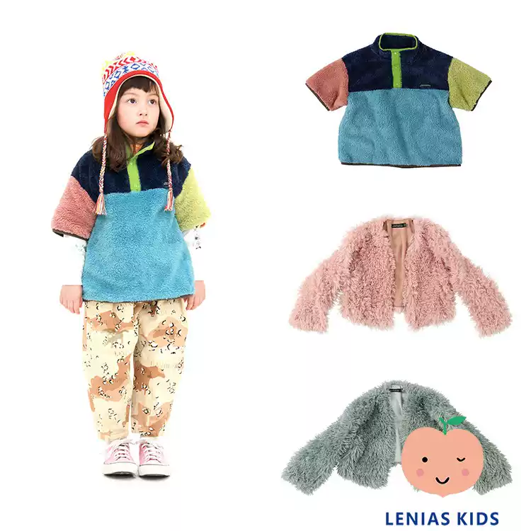 LeniasLN家 Denim Dungaree23AW秋冬毛绒绒外套卫衣上衣