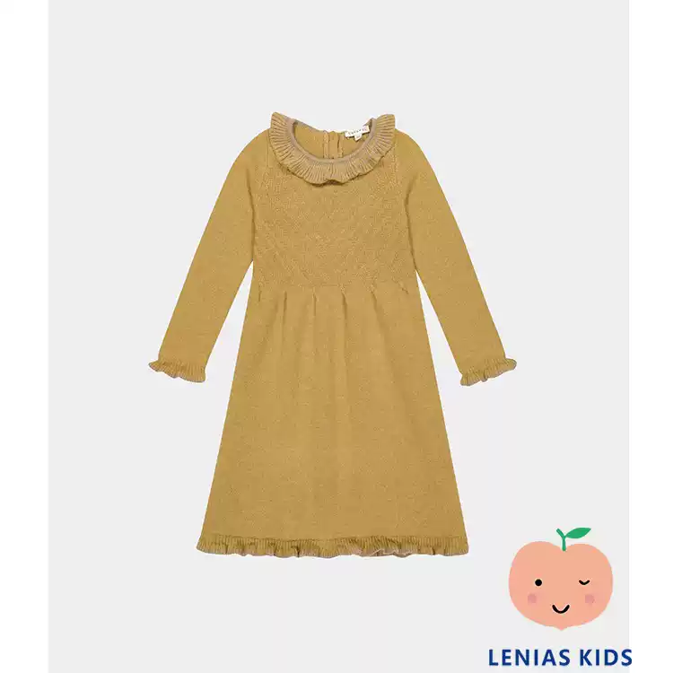 lenias LN家 Caramel22AW秋冬 女童 甜美加厚针织连衣裙