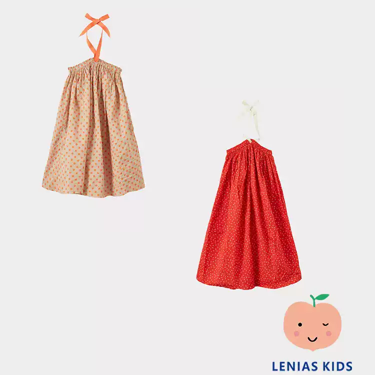 Lenias LN家 Caramel23SS春夏 女童挂脖系带连衣裙两色选