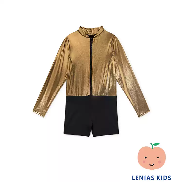 Lenias LN家 LCF 23SS春夏 儿童 中性撞色柔软拉链连体泳衣