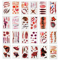 A set of 30 scars package Halloween horror tattoo stickers funny scar stickers scratch marks fake wounds