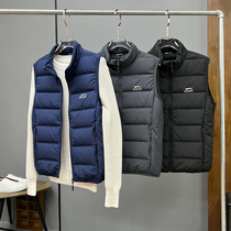 British outdoor 80 cashmere outdoor functional comfort fabric seamless laminating warm mens all-match down vest jacket