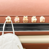 Vehicular hook front row multifunction containing supplies Cartoon car seat object stickup small hook load bearing deviner