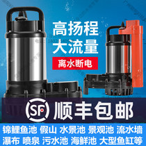 Koi fish pond rockery water curtain wall Water wall waterscape landscape pool pumping pump submersible pump Circulating water pump
