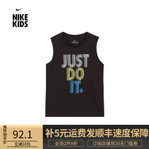 Nike Nike Childrens Clothing Boy Pure Cotton Vest Sucking Sweat 2022 Summer New Kids Summer Dress Sleeveless T-shirt Blouse