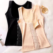 Large size warm vest women 200kg fat mm autumn winter plus velvet strong belly tight body body chest base shirt