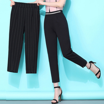 Middle-aged and elderly womens pants ankle-length pants 2021 Spring and Autumn New loose casual pants thin little mother dress Haren pants