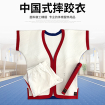 Jiepert wrestling clothes men and women Chinese wrestling clothes Red Blue White thickened can be worn on both sides