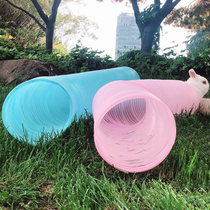 Rabbit Toy Tunnel Telescopic Channel Piping Hoses Rabbit Dragon Cat Dutch Pig Discharge Wind Drill Hole Toys
