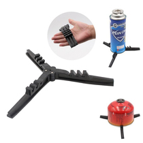 Butane gas cassette long gas tank flat gas cylinder triangular tripod bracket base stable holder outdoor gas furnace welding gun