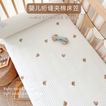 Customized ins Korean baby bed hats cotton class a baby sheet cover spring and autumn cotton cotton newborn childrens mattress cover