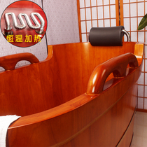 Thermostatic heated oak barrel bath bucket adult fumigation household full body Bath bucket wooden bathtub bath tub
