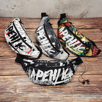 Skew Satchel Mens Boomer Card Canvas Single Shoulder Bag Small Satchel Street Chest Bag Waterproof Ins Ultra Fire Personality Casual Purse