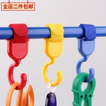 Japan KM Magic Sticker Hook Children Trolley Four-wheeler Hook Accessories Crossbar Stickup Hook 2 clothes