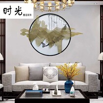 New Chinese hand-painted landscape iron art pendant Home Hotel background wall decoration wall hanging tea room bedroom living room wall decoration