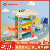 Teppel Puzzle Glide Track Car Slide Car Parking Lot 1-2 Year Old Boy Girl Baby Toy Small Car