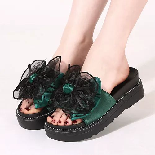 Тапочки на платформе, модная обувь, высокие нескользящие слайдеры, 32, коллекция 2023