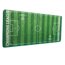 Simulated football field model Barcelona Messi Madrid C Rodou hands a gift