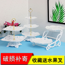 Party decoration birthday dessert table ornaments plastic cake snack tray cold meal tea fruit plate creative display stand