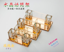 Crystal microphone holder KTV supplies desktop wireless microphone holder Crystal holder imidazole desktop ornaments