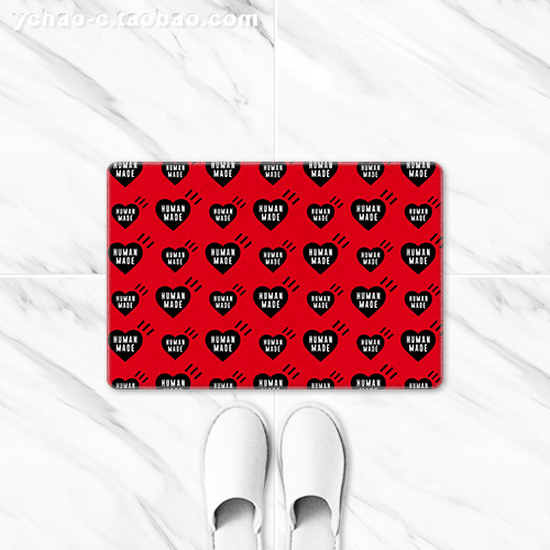 Tidal HUMAN MADE love personality door mats mat hall carpet door mat home non-slip water-absorbing bathroom