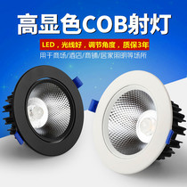 Spot lamp led embedded ceiling lamp cob commercial downlight living room background wall BULLS eye lamp anti-fog mirror headlight anti-glare