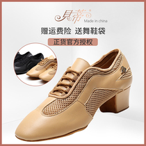 Betty Dance Shoes AM-2 Latin Teachers Dance Shoes Coach Dance Shoes Soft-soled Training Flat-heeled Soft-soled Dance Shoes for Men and Women