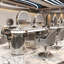 Charging barber shop mirror table Hair salon Hot dyeing table special floor hair salon Hair cut mirror marble factory direct sales