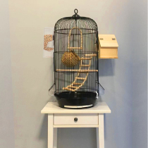 New luxury breeding round bird cage peony Xuan Feng Wen Bird Mya Tiger Skin Metal Villa Large Parrot Cage