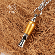 Imported stainless steel survival whistle creative pendant couple whistle outdoor self-defense and disaster prevention earthquake life-saving whistle 0616