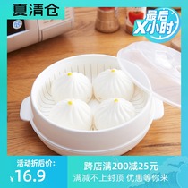Camellia microwave oven steamer special utensils Heating container cooking pot rice cooker steaming box Household water bowl steamed steamed buns