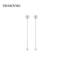 Swarovski MAGIC beautiful snowflake romantic elegant women earrings ear line jewelry Tanabata gift