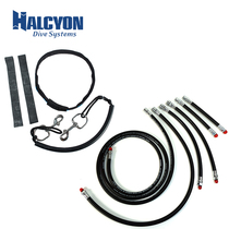 HALCYON Hose Kit Single and double bottle side-hanging diving line Long and short throat pressure tube Gas cylinder strap set
