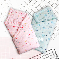 Spring summer autumn and winter New newborn baby baby wash bag plus cotton cover quilt Cute cartoon hug quilt super soft