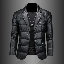 Puleather down clothes men 2021 handsome winter suit leading gas down jacket men Warm Tide brand cold clothing