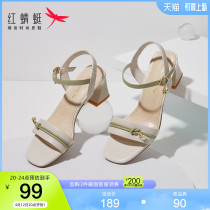 (Brand Ex-gratia) Red Dragonfly Women Shoes Summer Fashion Casual 100 Hitch Wind Daily Fashion Sandstorm Women Cool Shoes