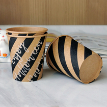 Kraft paper cup customized disposable household coffee cup hot drink and thicker cup tea cup commercial