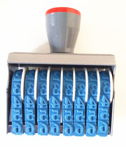 Extra large 8 digits adjustable 0-9 year and month and day printing Mobile phone number printing Production date stamp Manual runner printing Carton seal
