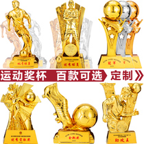 Gold-plated athlete Football trophy Outstanding player mvp Trophy Custom golden boot Award Goalkeeper shooter bonus boot
