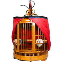 Thrush bird cage Sichuan cage large bamboo boutique full set of accessories Sichuan Starling bird cage Daquan handmade trumpet