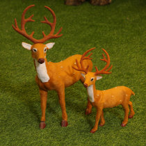 Forest pastoral Christmas decorations simulation deer sika deer mall window large Christmas scene layout props