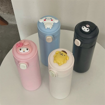 ins girl heart cute doll DIY304 stainless steel bounce portable thermos cup thermal insulation cold lovers Cup